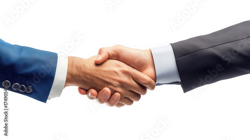Wallpaper Mural A close up of two people shaking hands wearing business suits on black on transparent background Torontodigital.ca