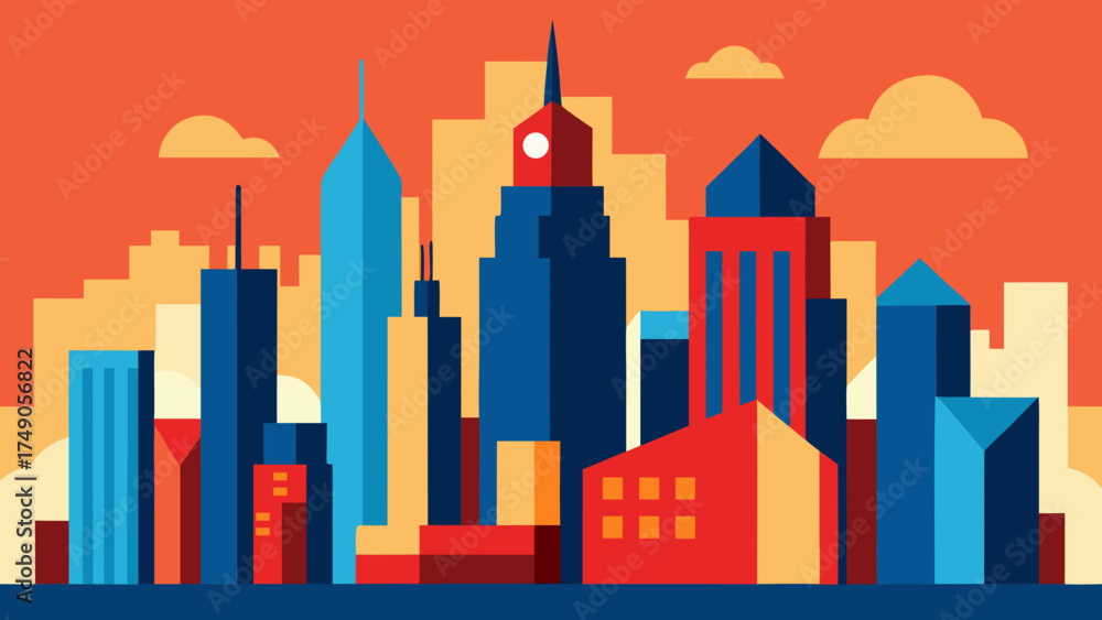 Obraz premium urban architecture skyscrapers collage
