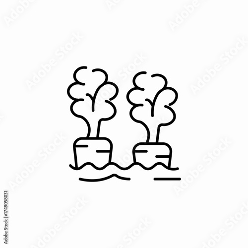 carrots growing soil icon sign vector