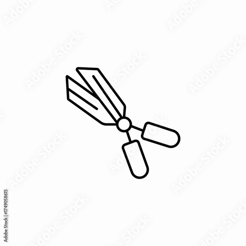 garden shears clippers icon sign vector