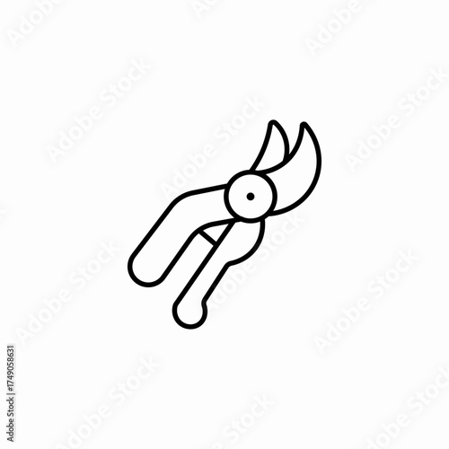 gardening pruning shears icon sign vector