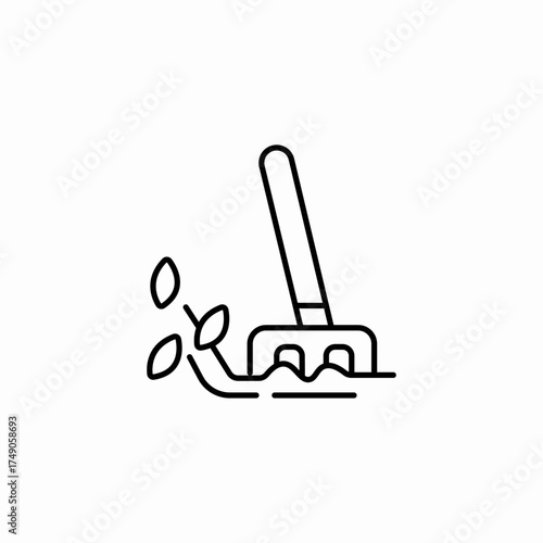 gardening tool planting icon sign vector