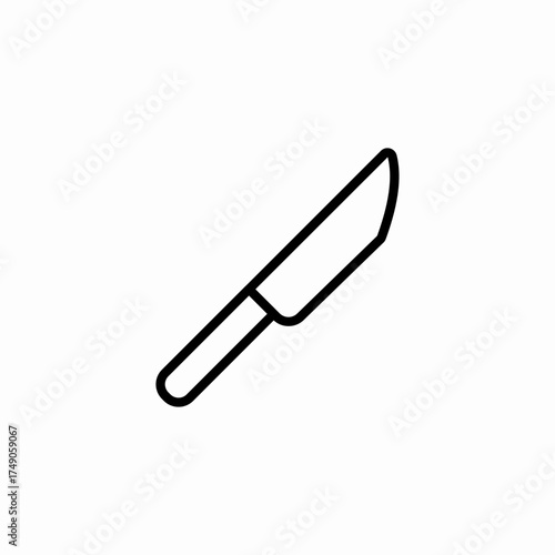 kitchen utility knife icon sign vector