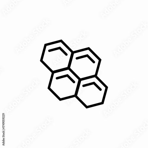 natural honeycomb cells icon sign vector