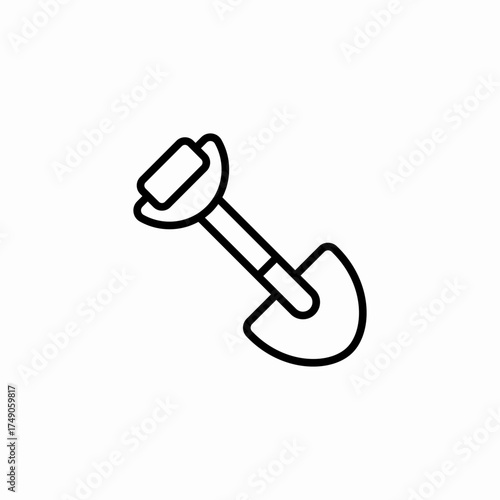 small hand shovel icon sign vector