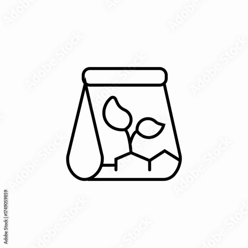 soil growth packet seed icon sign vector