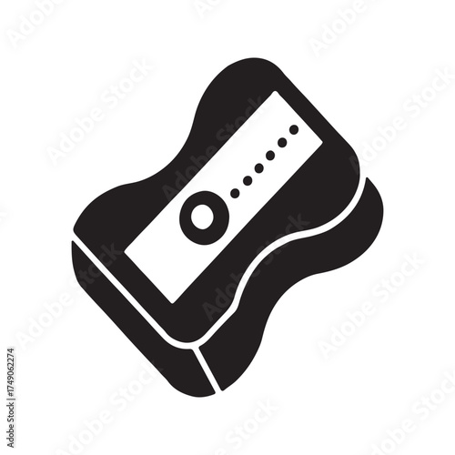 Manual Pencil Sharpener Solid Icon Minimal