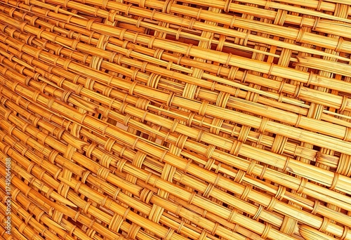 Intricate woven palm leaf texture, natural brown tones, element, seamless