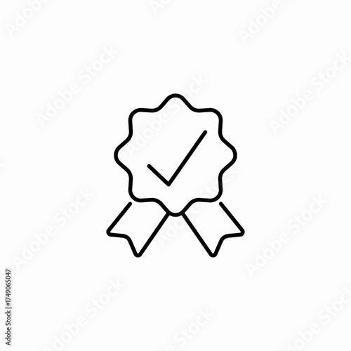 approved quality badge icon sign vector