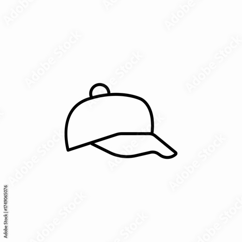 baseball cap visor icon sign vector
