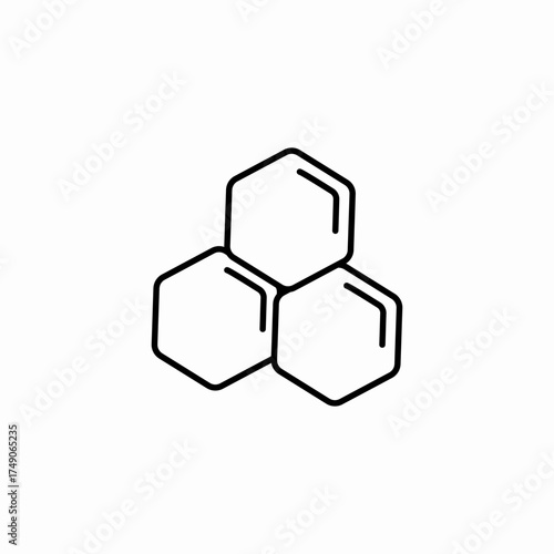chemical honeycomb structure icon sign vector