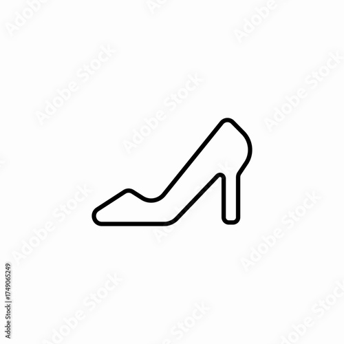 classic high heel icon sign vector