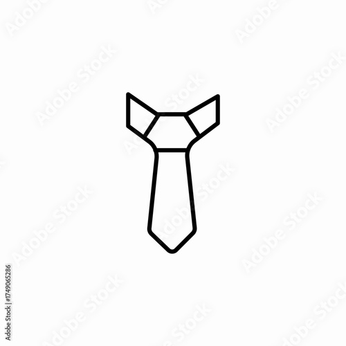 classic knotted tie icon sign vector