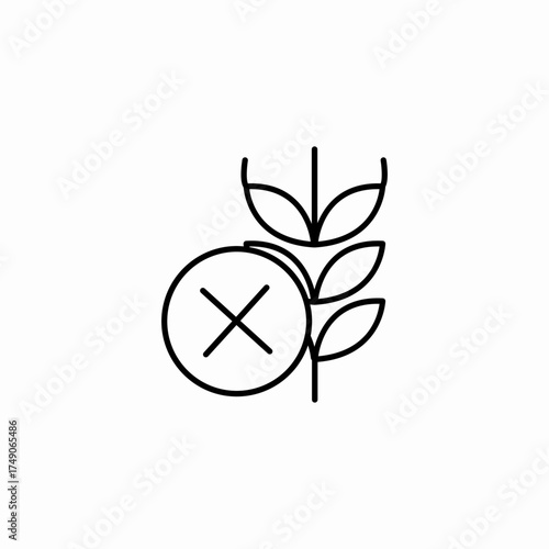 gluten free symbol icon sign vector