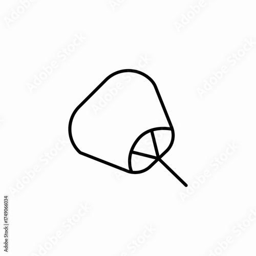 small hand fan icon sign vector