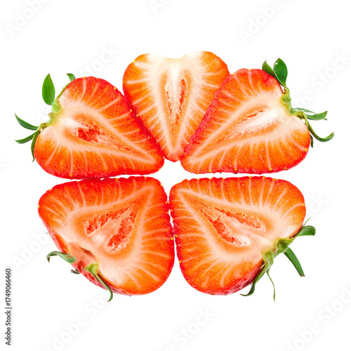 Wallpaper Mural  Sliced strawberries. transparent background  Torontodigital.ca
