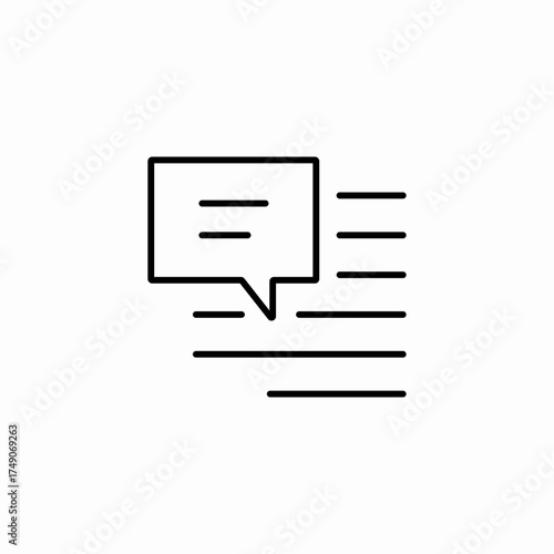 chat message text icon sign vector
