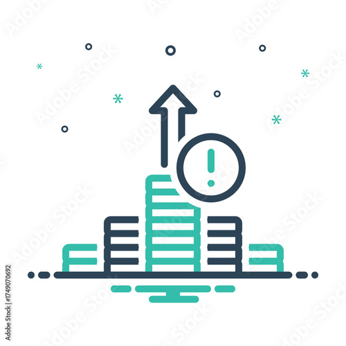Mix icon for hyperinflation risk