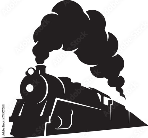 Steam train isolated on white background