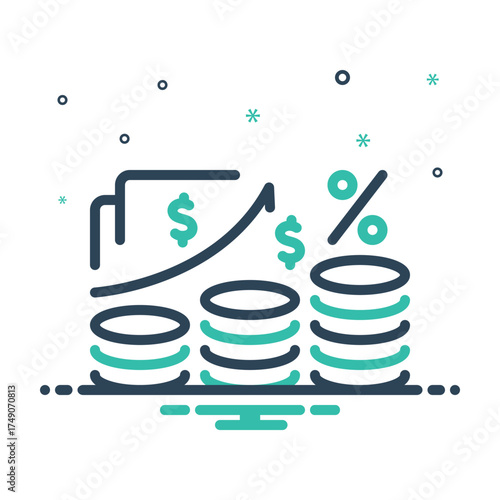 Mix icon for inflation rate