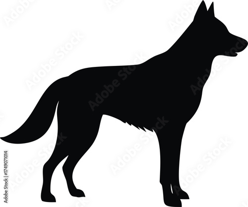 German shepherd dog silhouette 