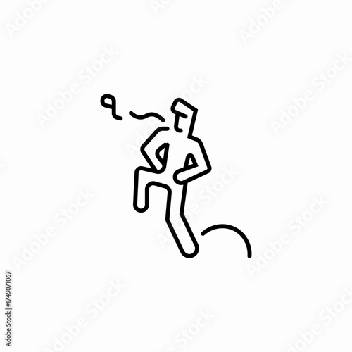 man jumping excited icon sign vector