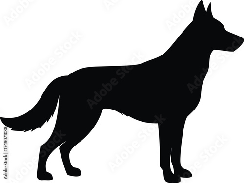 German shepherd dog silhouette 