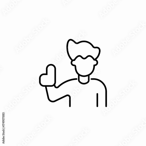 man thumbs up icon sign vector