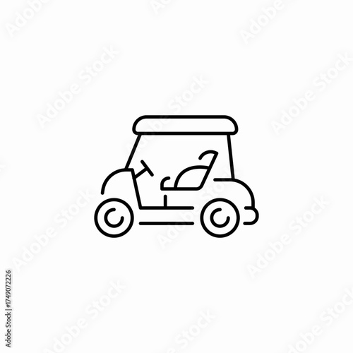 golf cart vehicle icon sign vector