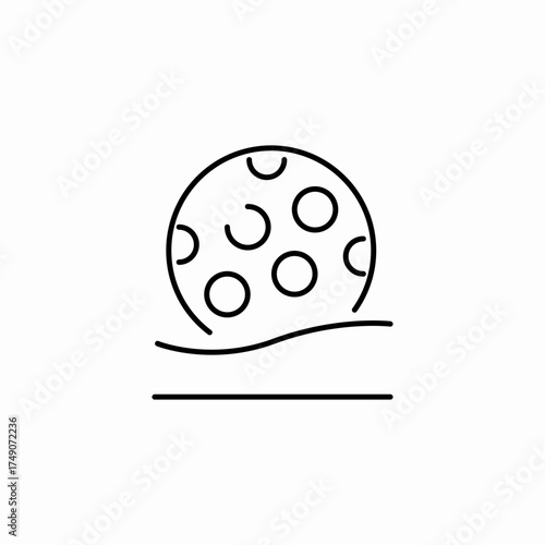 golf ball ground icon sign vector