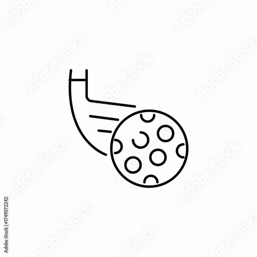 golf club ball icon sign vector