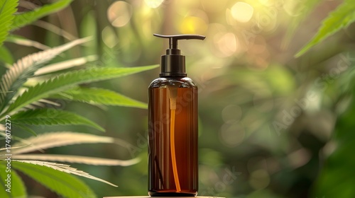A photo of a cannabis lotion pump bottle