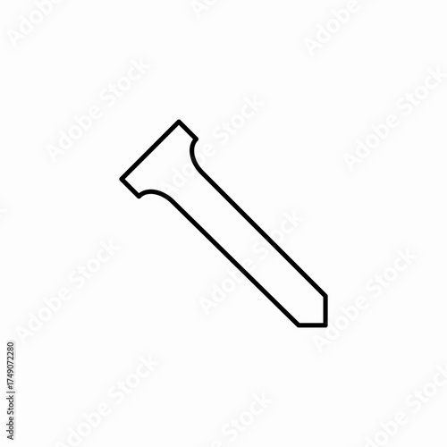 golf tee stake icon sign vector