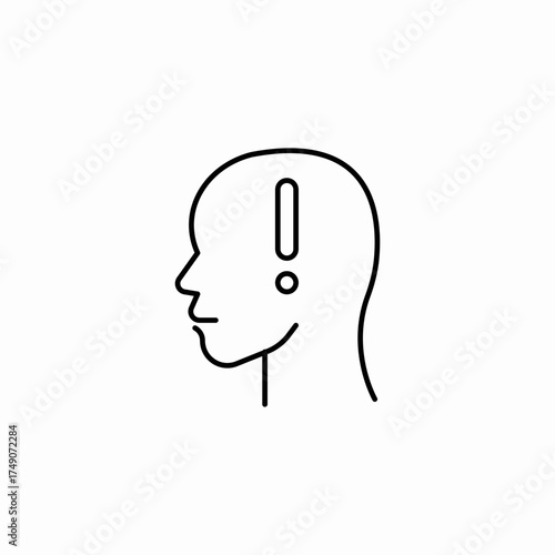 mind attention exclamation icon sign vector