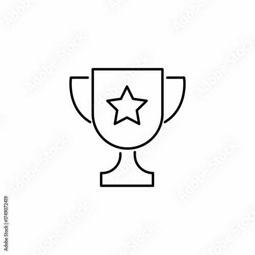 trophy award victory icon sign vector