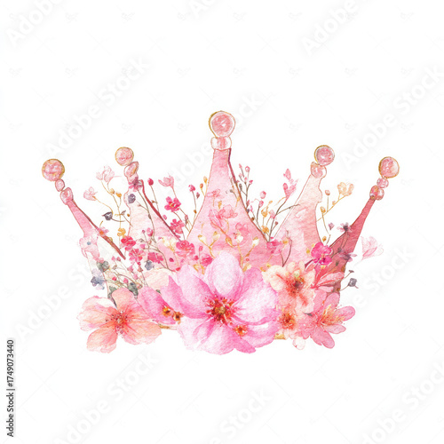 Pink Crown with flowers