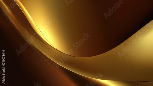 Golden abstract waves with smooth metallic curves