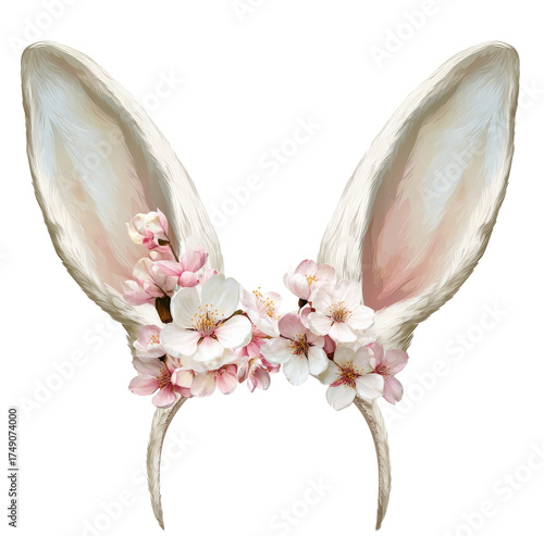 cherry blossom isolated on white