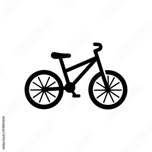 Bicycle icon isolated on white background