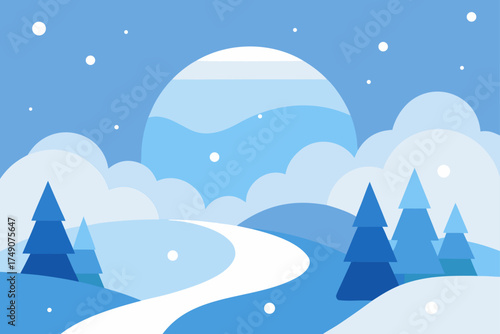 winter snowy landscape collage soft textures