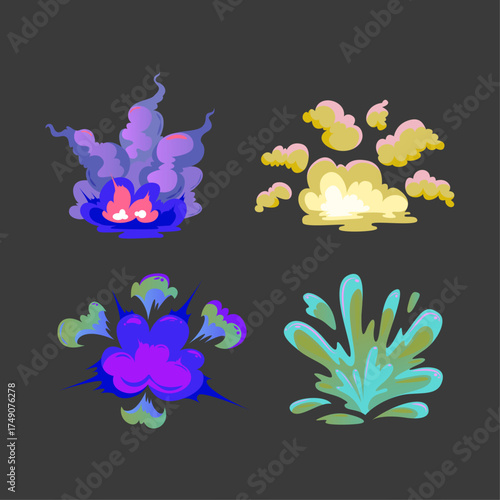 Explosion Effects and Animated Effects for Game Design and Visual Effects