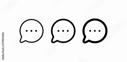 message chat bubble icon sign vector