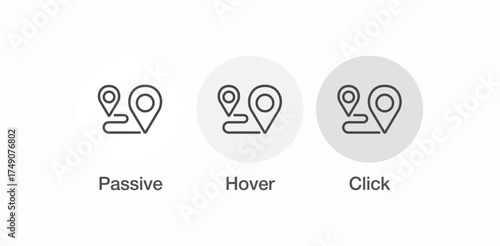 route direction map icon sign vector