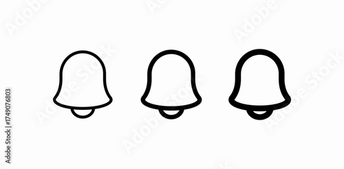 ringing bell notification icon sign vector