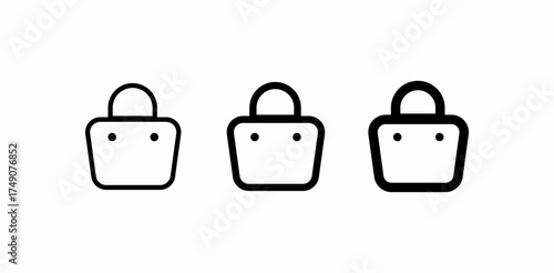 shopping bag commerce icon sign vector