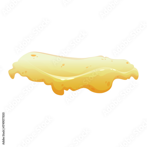 Abstract yellow liquid flowing and dripping, representing a viscous substance or sticky goo effect