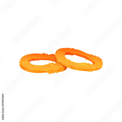 Crispy golden onion rings, a popular deep-fried appetizer or side dish