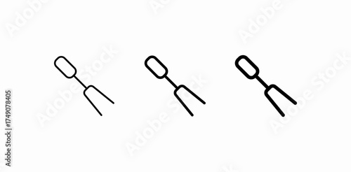 barbecue meat fork icon sign vector