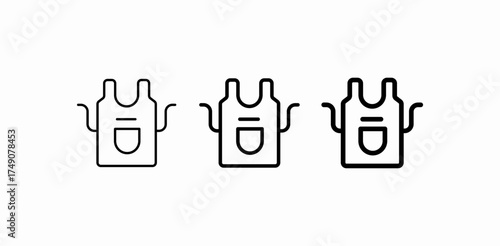 chef cooking apron icon sign vector