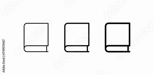 closed paper book icon sign vector